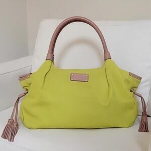 Vtg Kate Spade Stevie Bag Lime Neon Green Nylon Y2K LIKE NEW